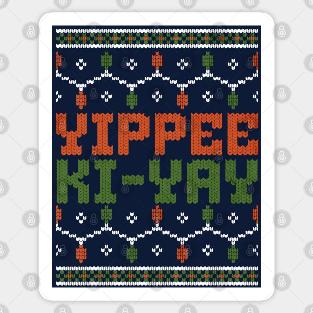 Yippee Ki-Yay -  ugly Christmas design Sticker by BodinStreet